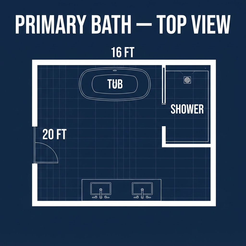 Primary Bath — Blueprint