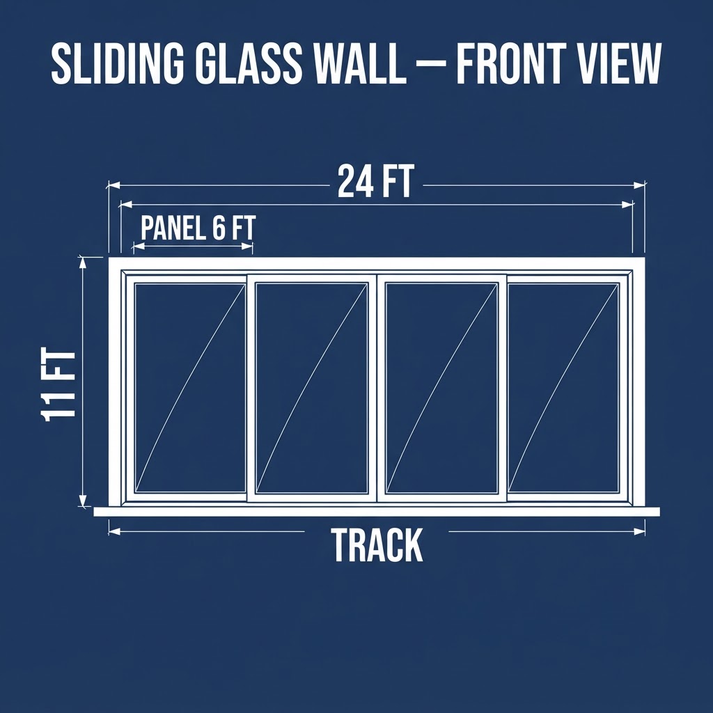 Sliding Glass Wall — Blueprint