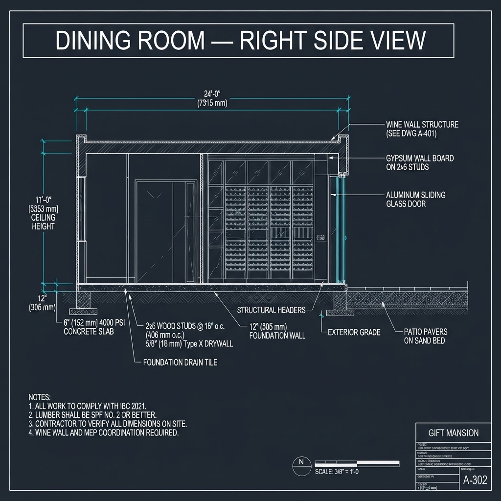 Dining Room — Right Side View