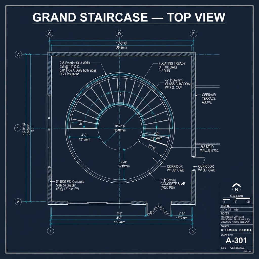 Grand Staircase — Top View