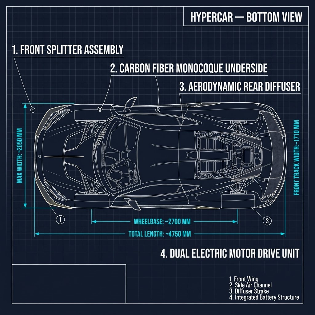 Hypercar — Bottom View