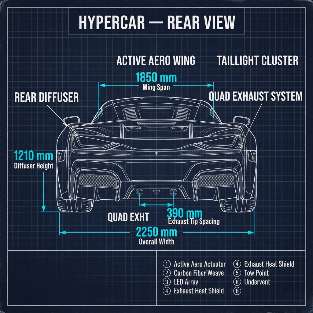 Hypercar — Rear View