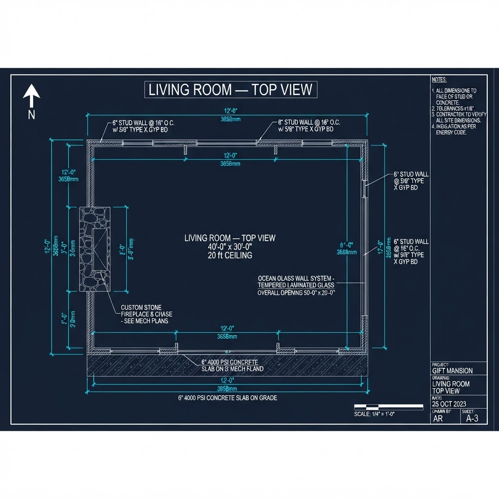 Living Room — Top View
