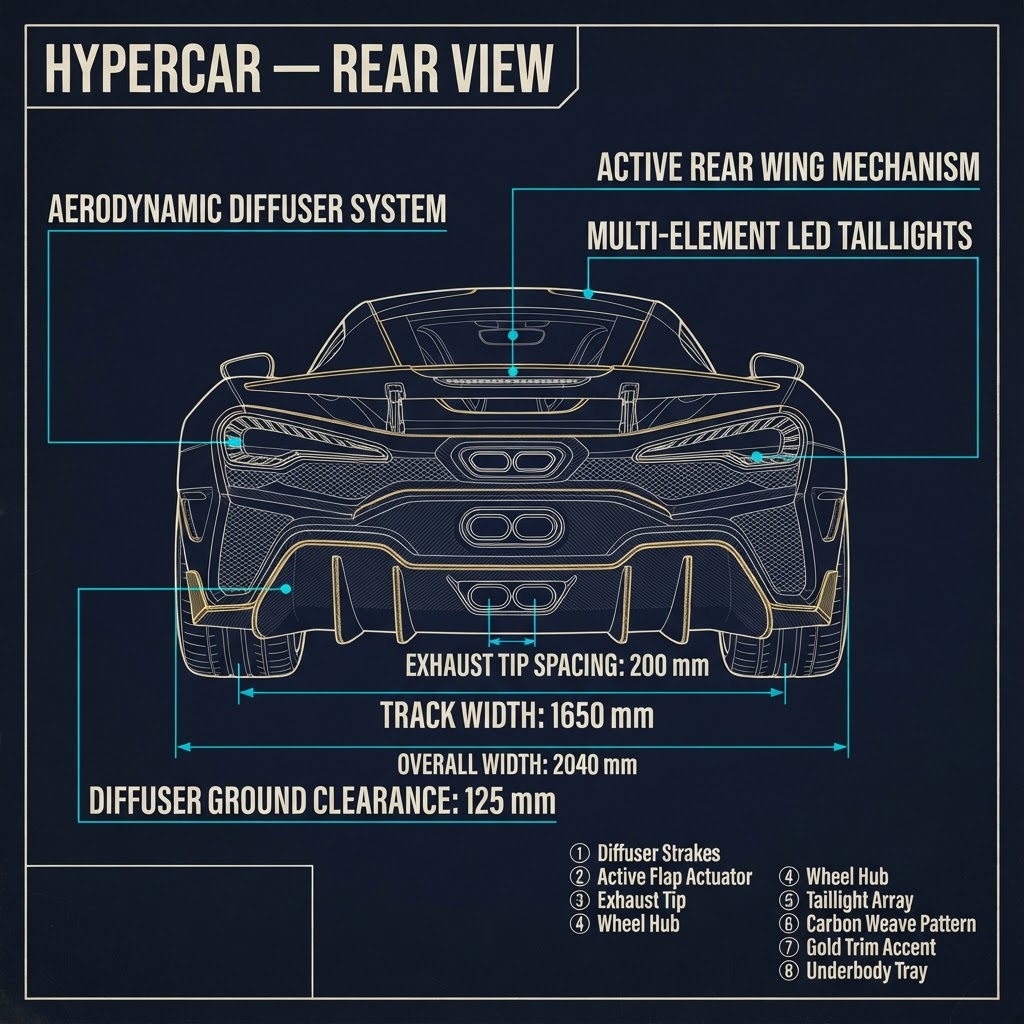 Hypercar — Rear View