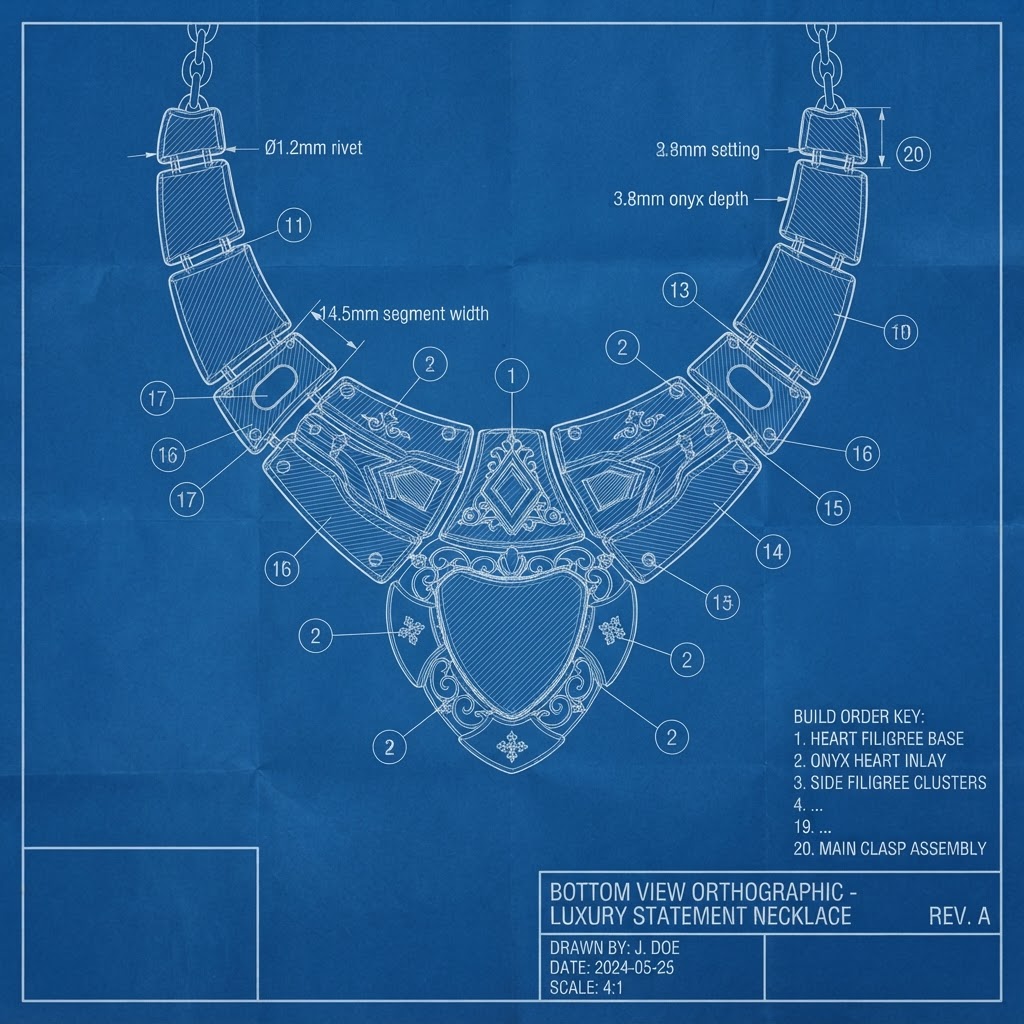 Statement Necklace — Bottom View