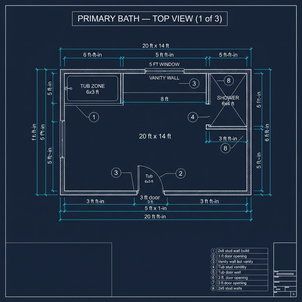 Primary Bath — Top View (1 of 3)