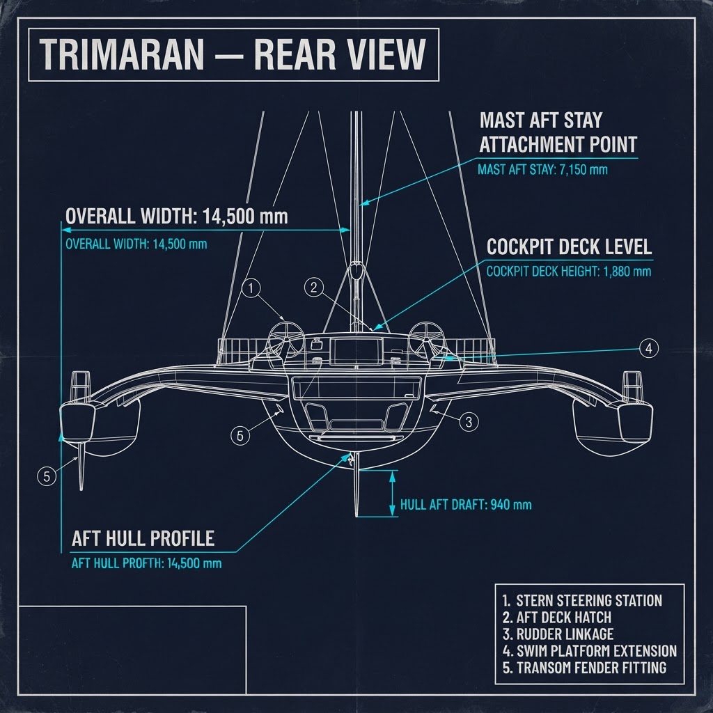Trimaran — Rear View