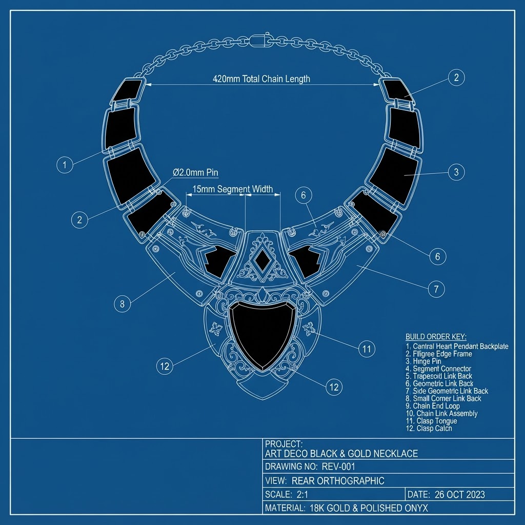 Statement Necklace — Rear View