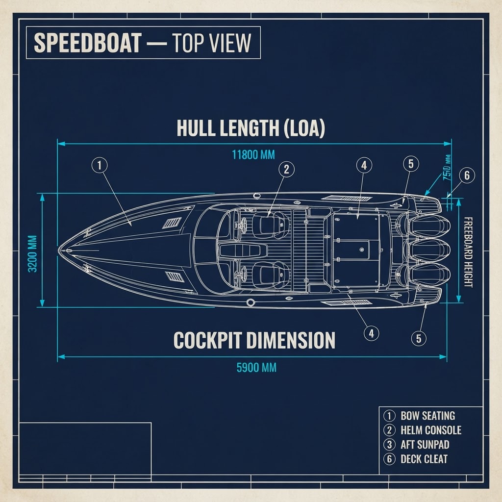 Speedboat — Top View