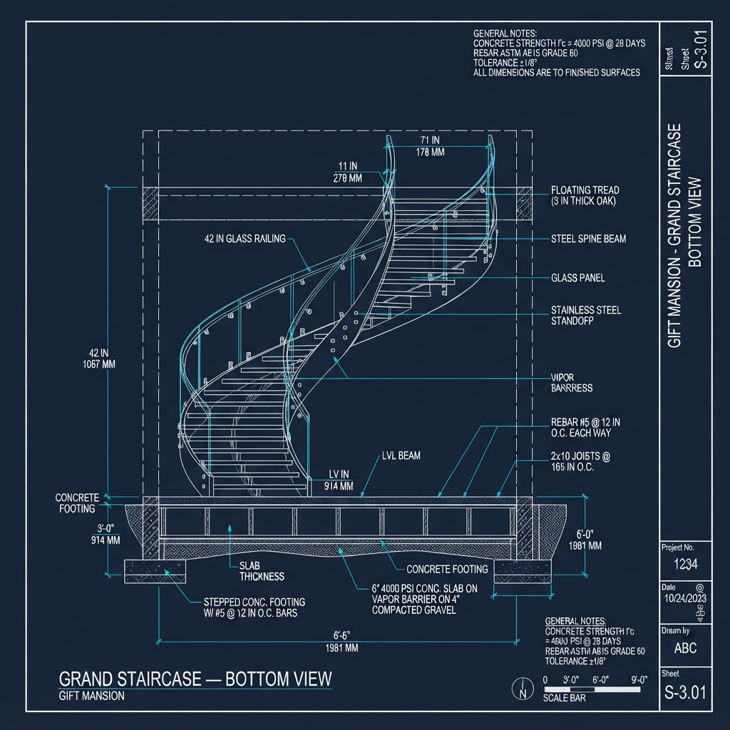 Grand Staircase — Bottom View