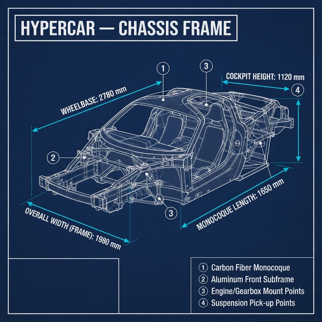 Hypercar — Chassis Frame