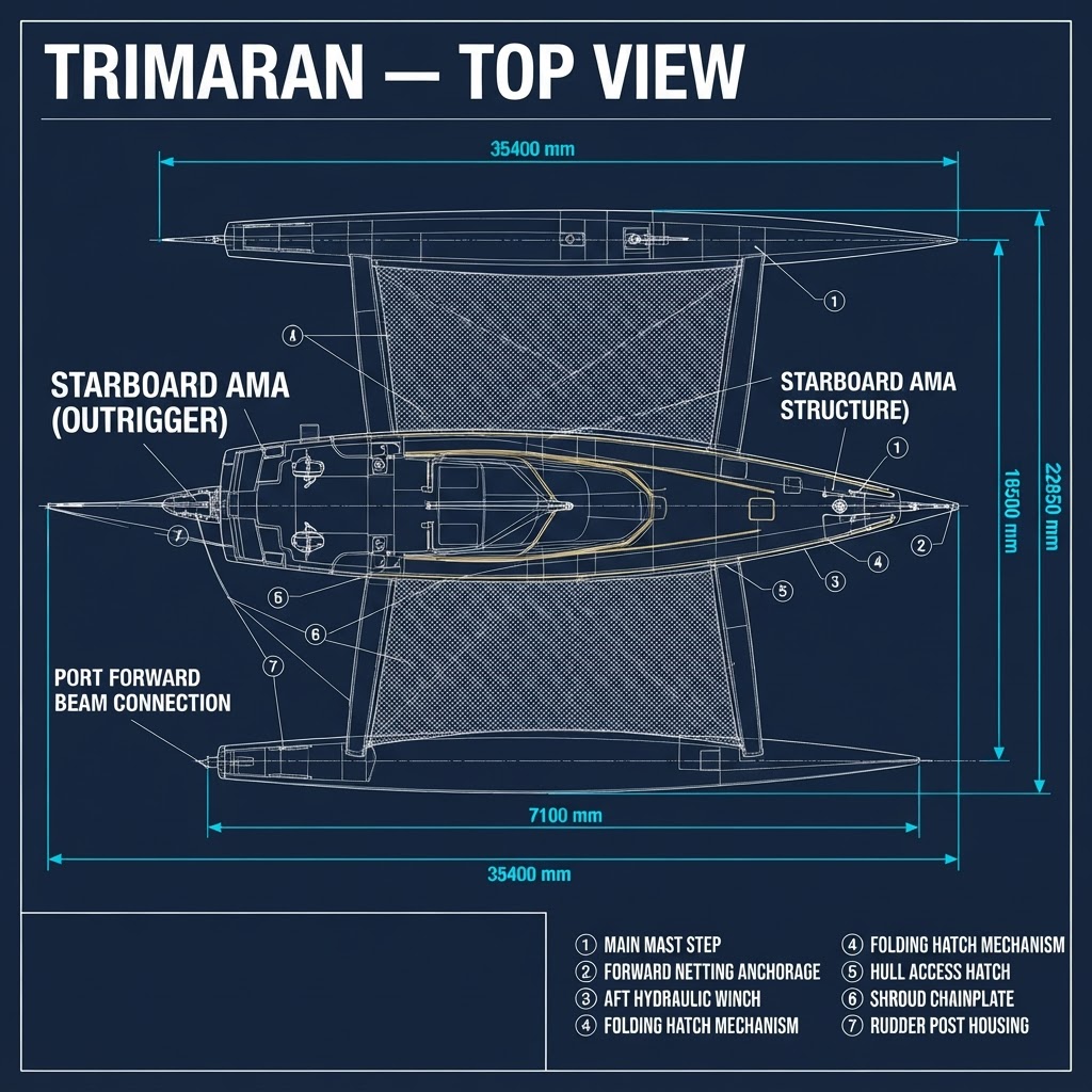 Trimaran — Top View