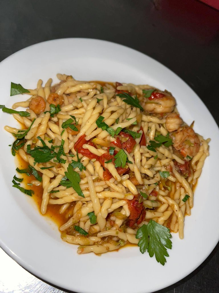 Strozzapreti con Gamberetti