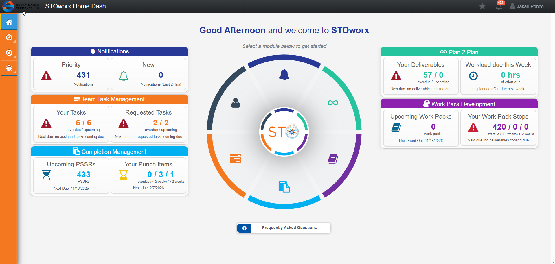 STOworx Workspace Dashboard