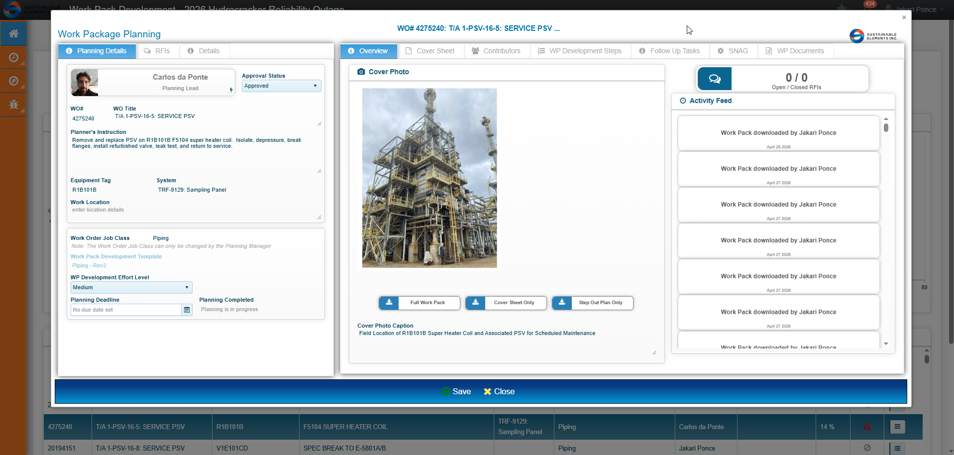 Work Pack Readiness Dashboard