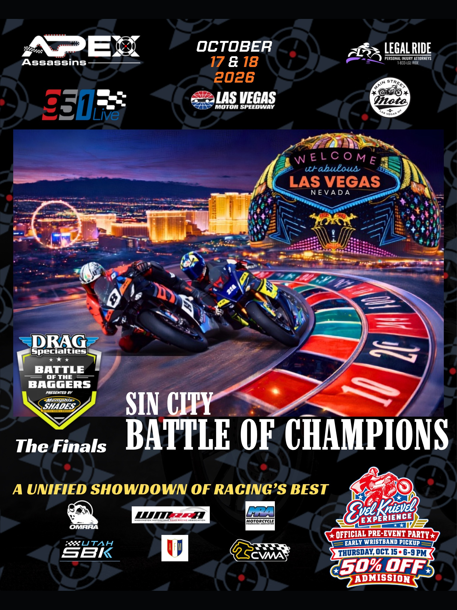 Sin City Battle of Champions — Las Vegas Motor Speedway, October 17 & 18, 2026