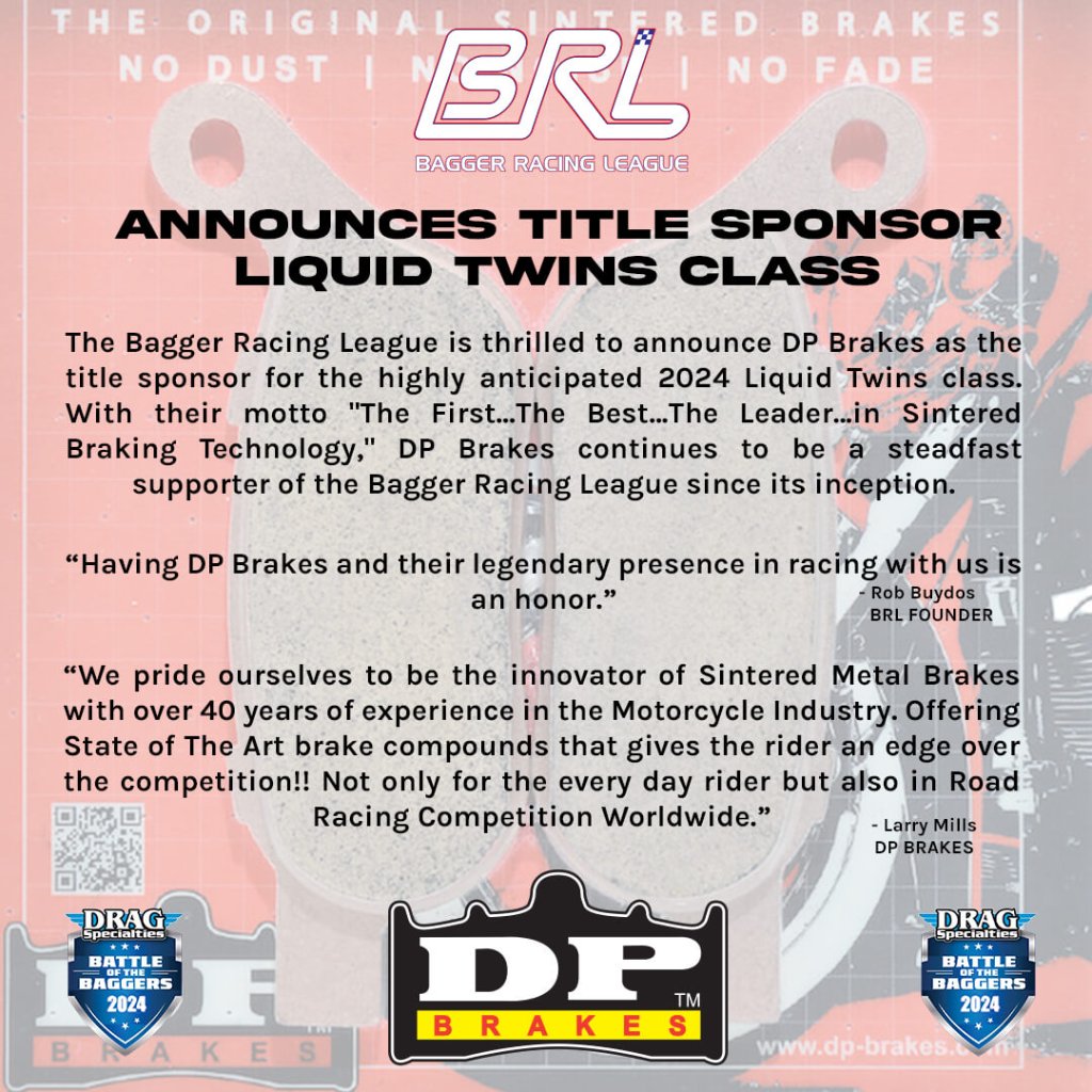 DP Brakes Named 2024 Liquid Twins Class Title Sponsor