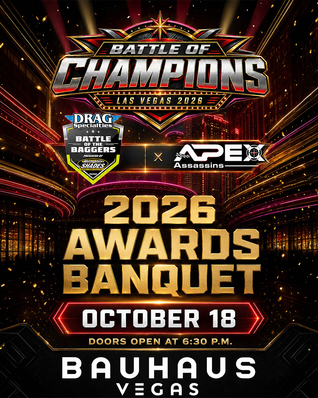 2026 Awards Banquet at Bauhaus Las Vegas — Sunday, October 18, 2026