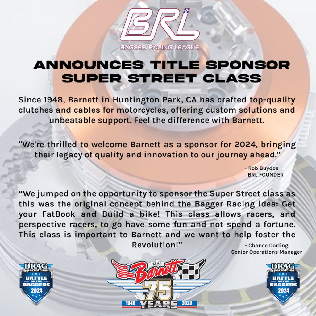 Barnett Clutches Named 2024 Super Street Class Title Sponsor