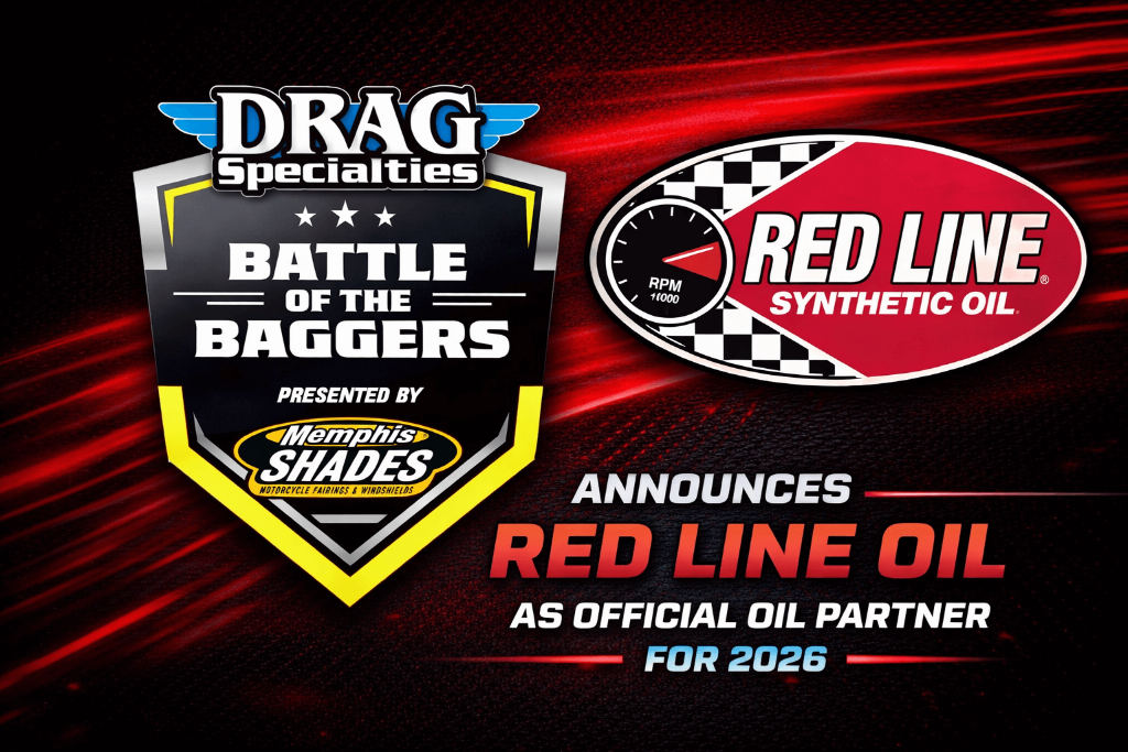 Drag Specialties Bagger Racing League Announces Red Line Oil as Official Oil of the 2026 Season