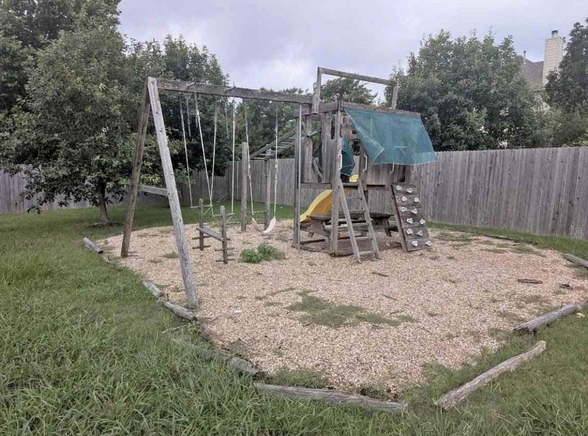 Backyard Playset & Swing Set Removal before