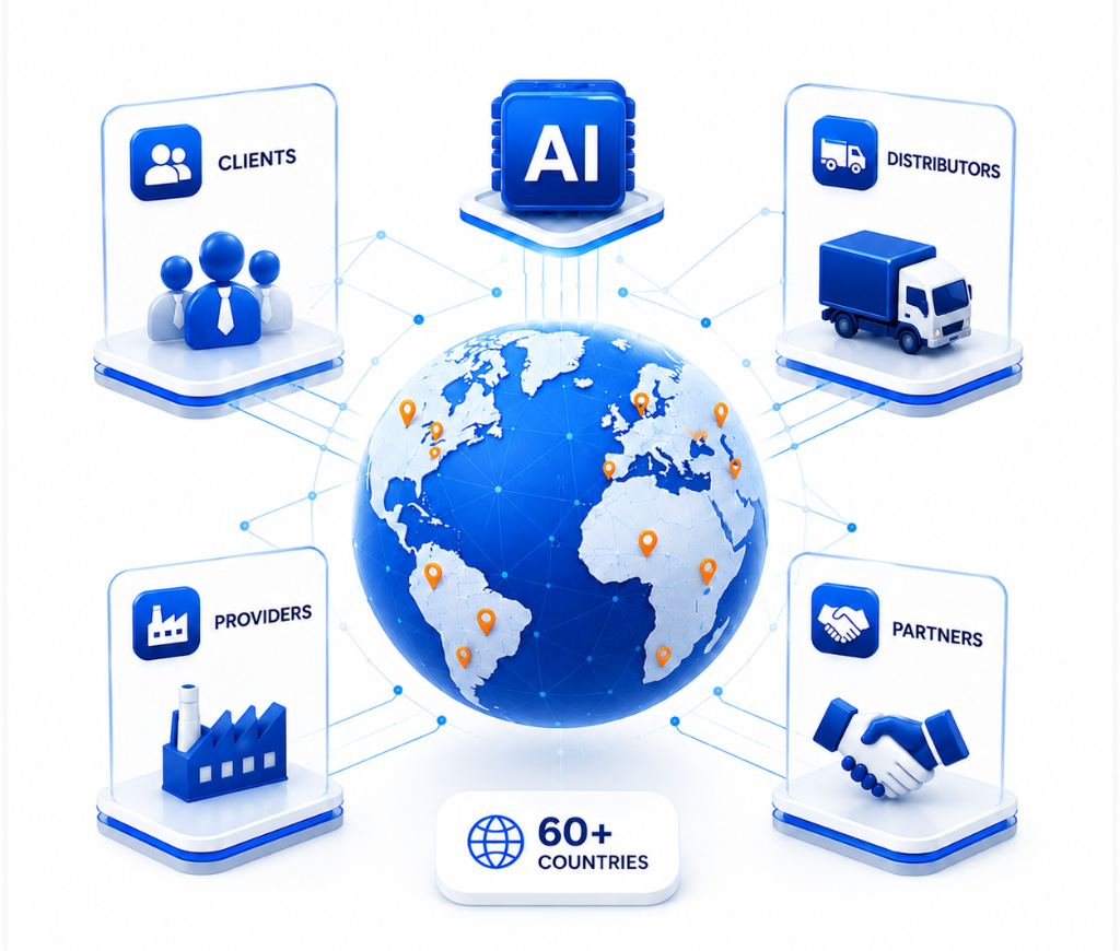 Expand Sales and Purchases Worldwide — 60+ Countries