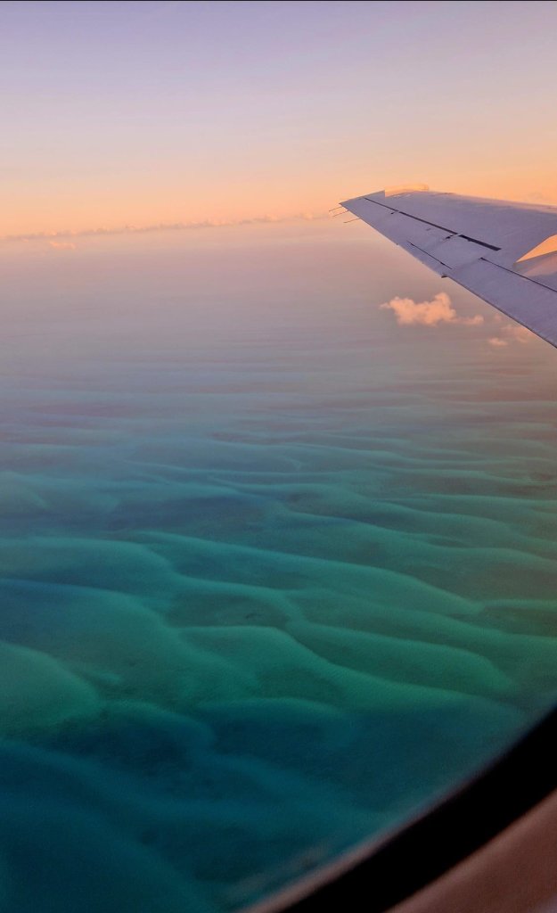 View on the sea at sunset Bahamas