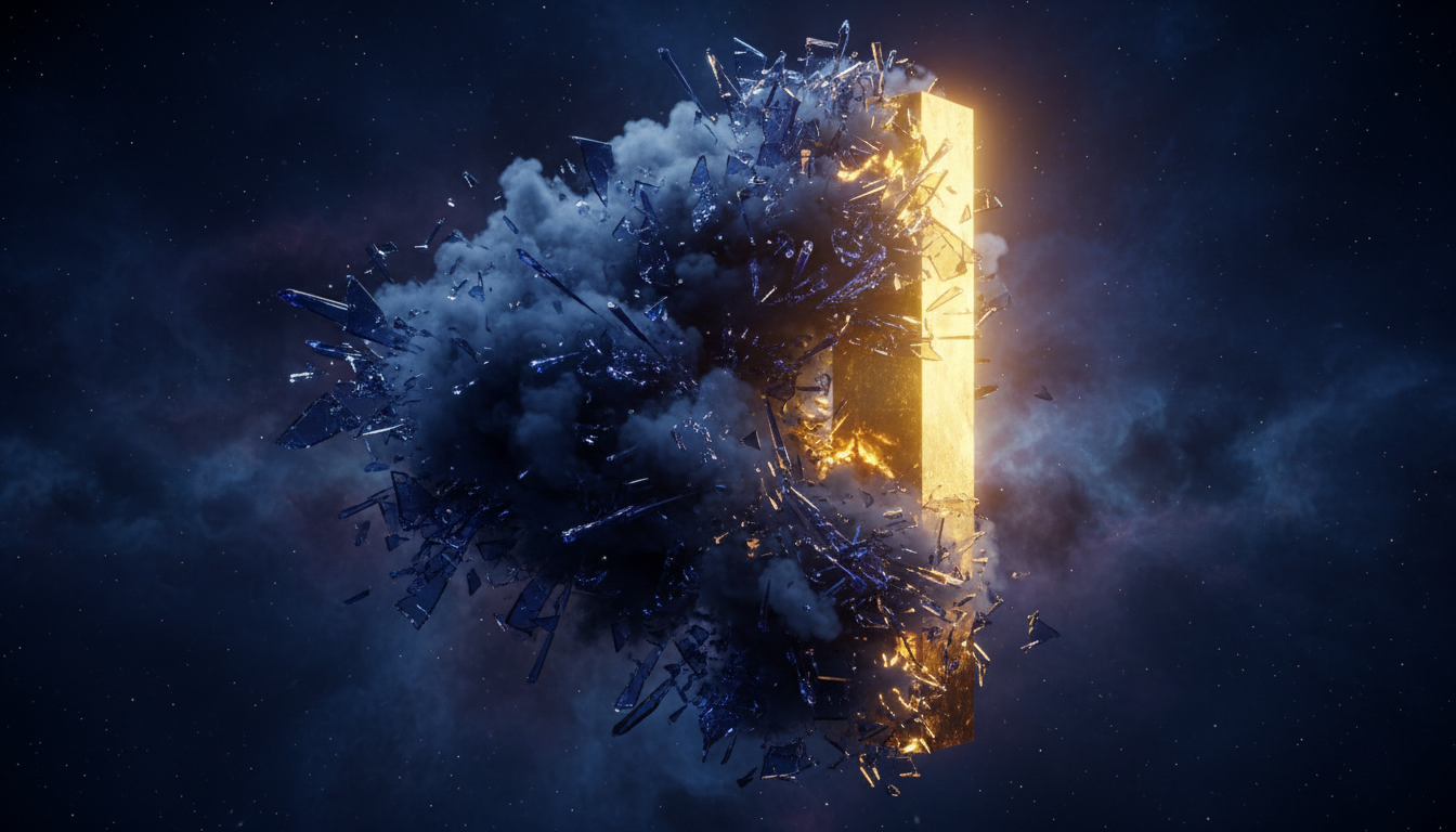 Abstract representation of fear transforming into faith