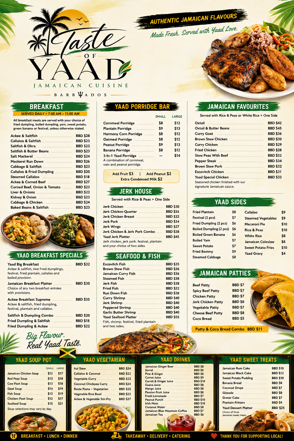 Taste of Yaad menu