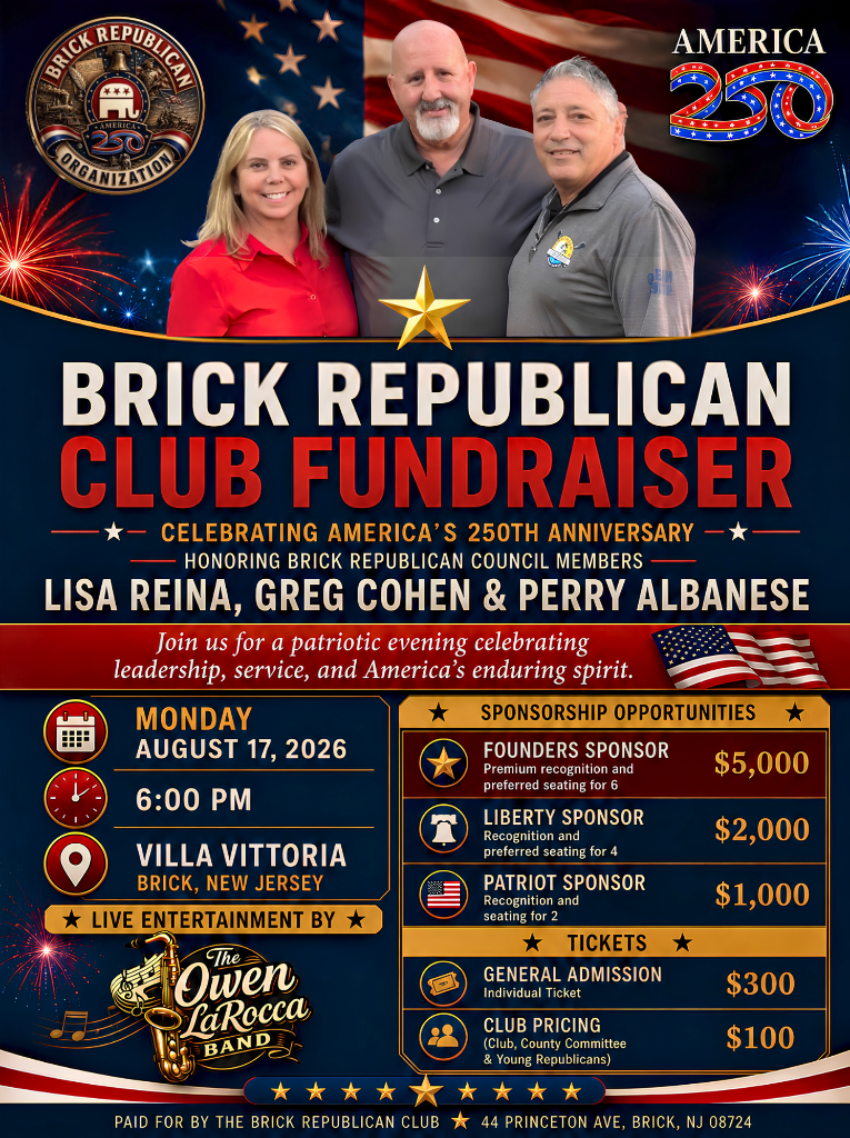 Brick Republican Club Fundraiser — Celebrating America's 250th Anniversary