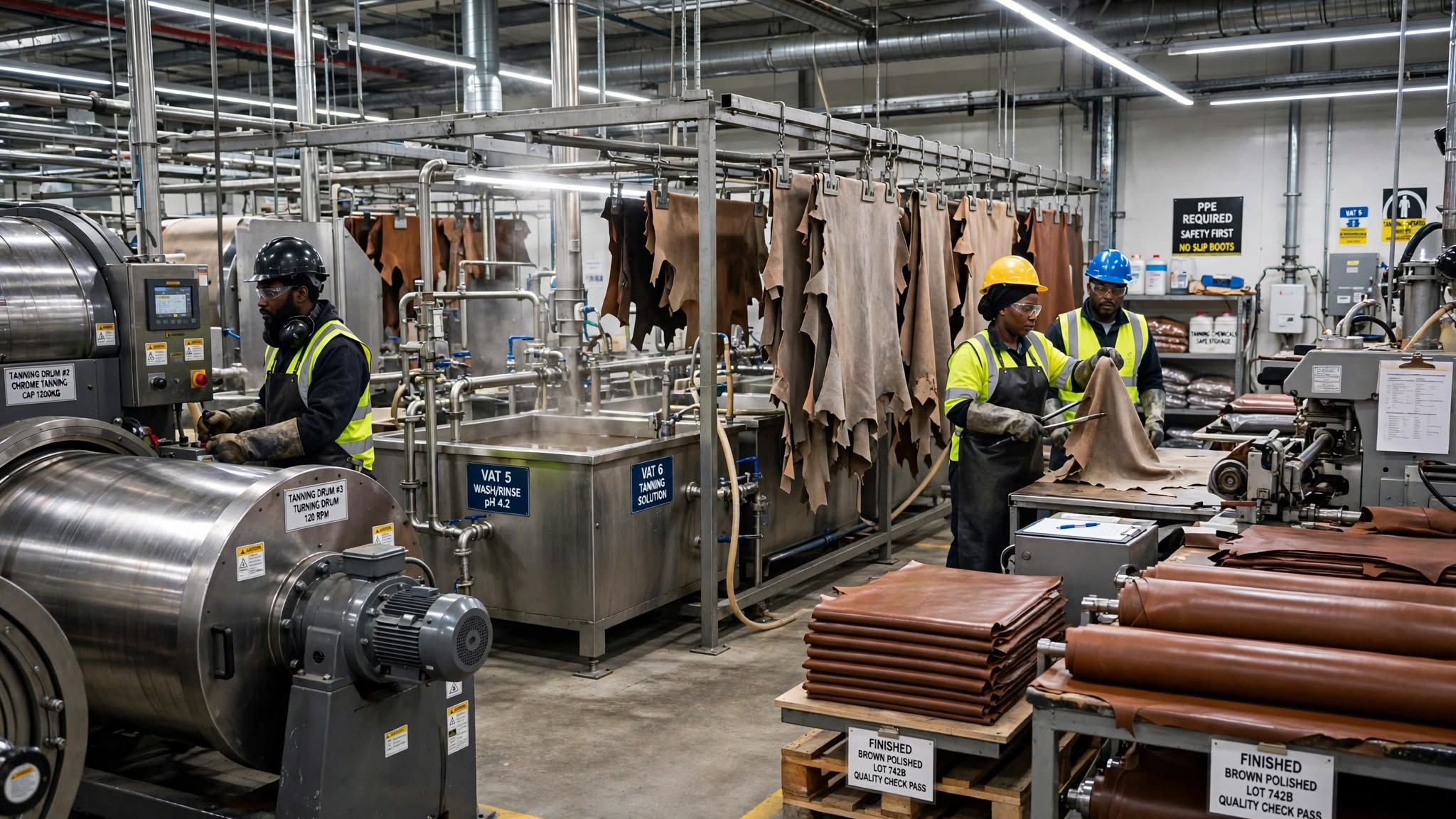 Modern tannery interior — South Africa's industrial value chain