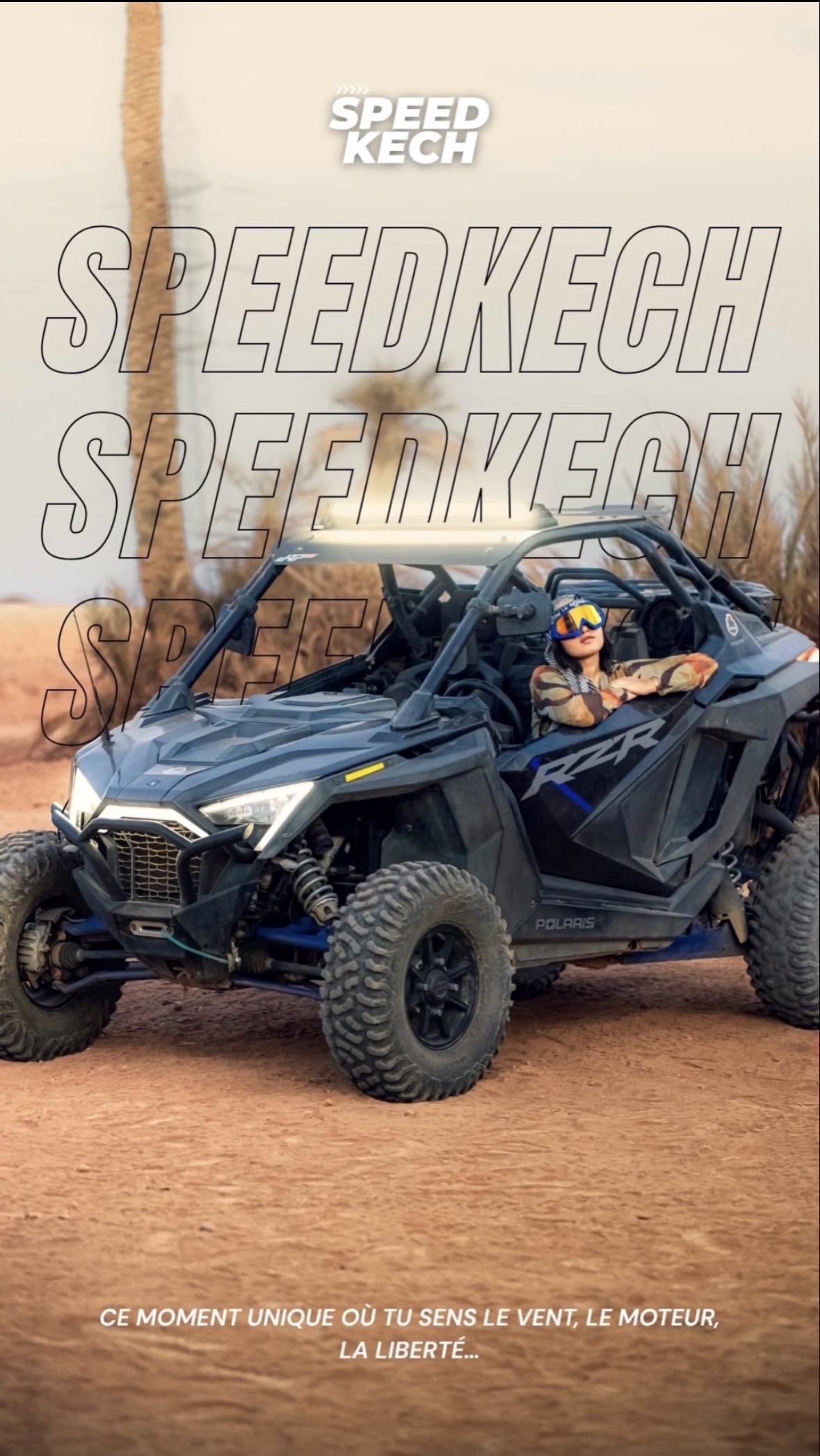 Pilote buggy Polaris RZR Palmeraie Marrakech