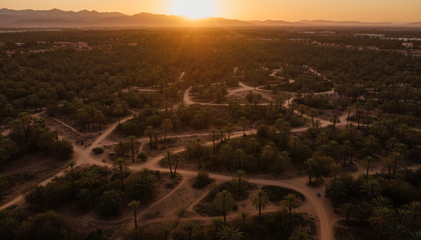 Paysage de la Palmeraie de Marrakech