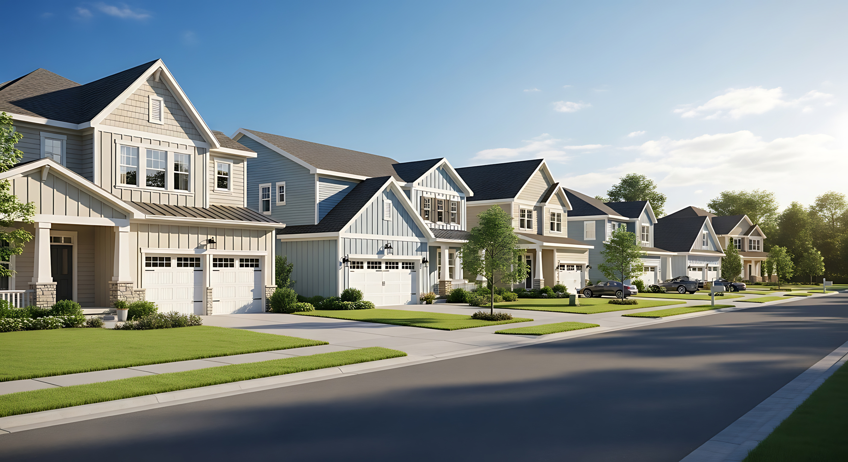 Diverse families in a welcoming neighborhood