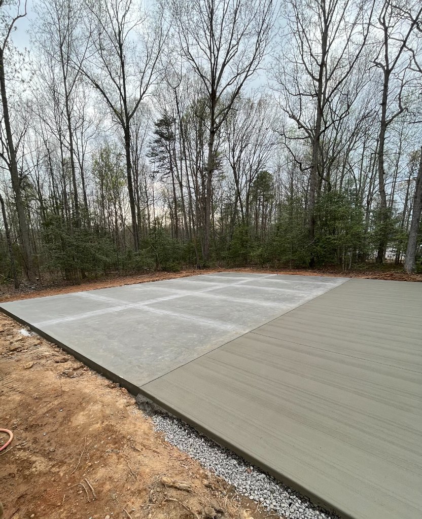 Concrete slab pad