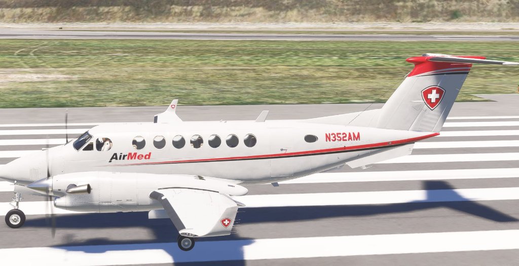 King Air B350 medical charter aircraft