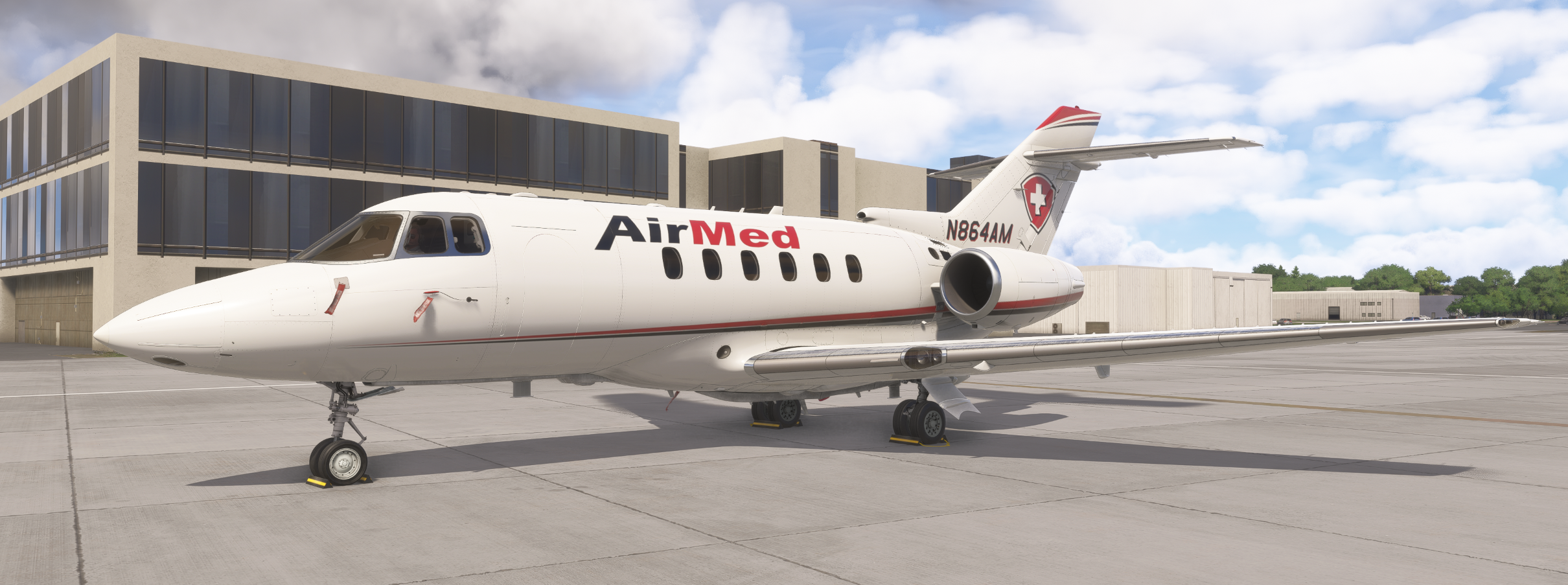 Hawker 800XP medical charter aircraft