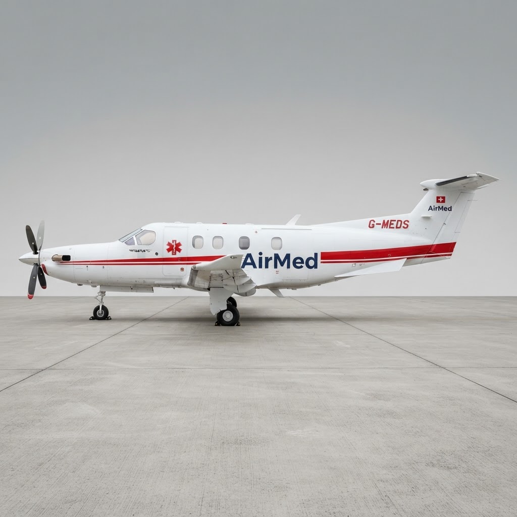 Pilatus PC-12 medical charter aircraft