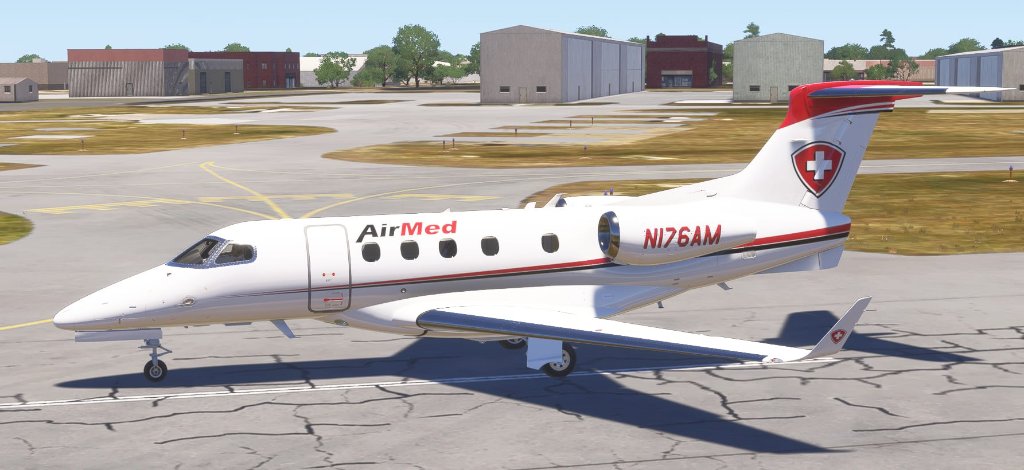 Embraer Phenom 300E medical charter aircraft
