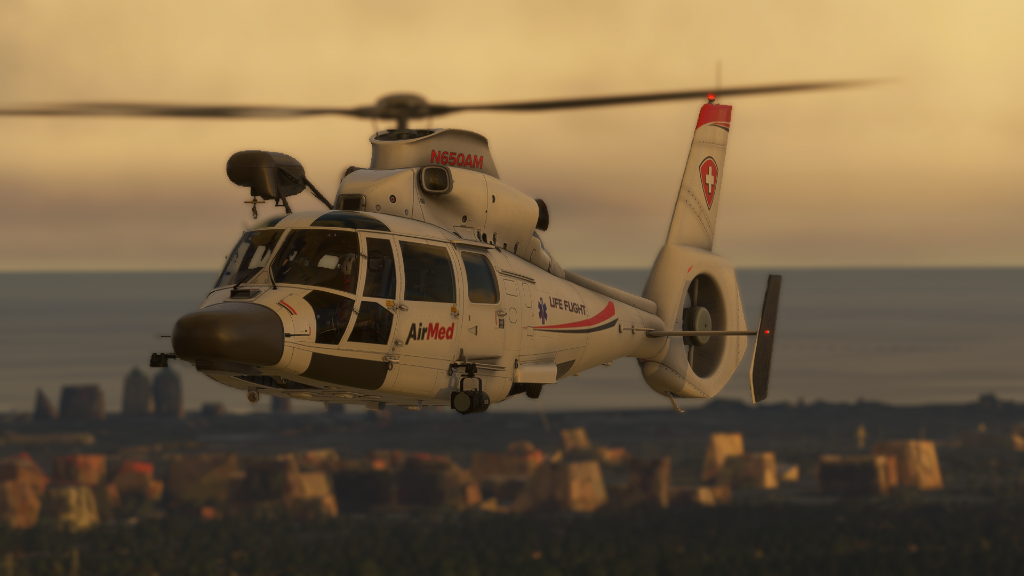 AS365 Dauphin medical charter aircraft