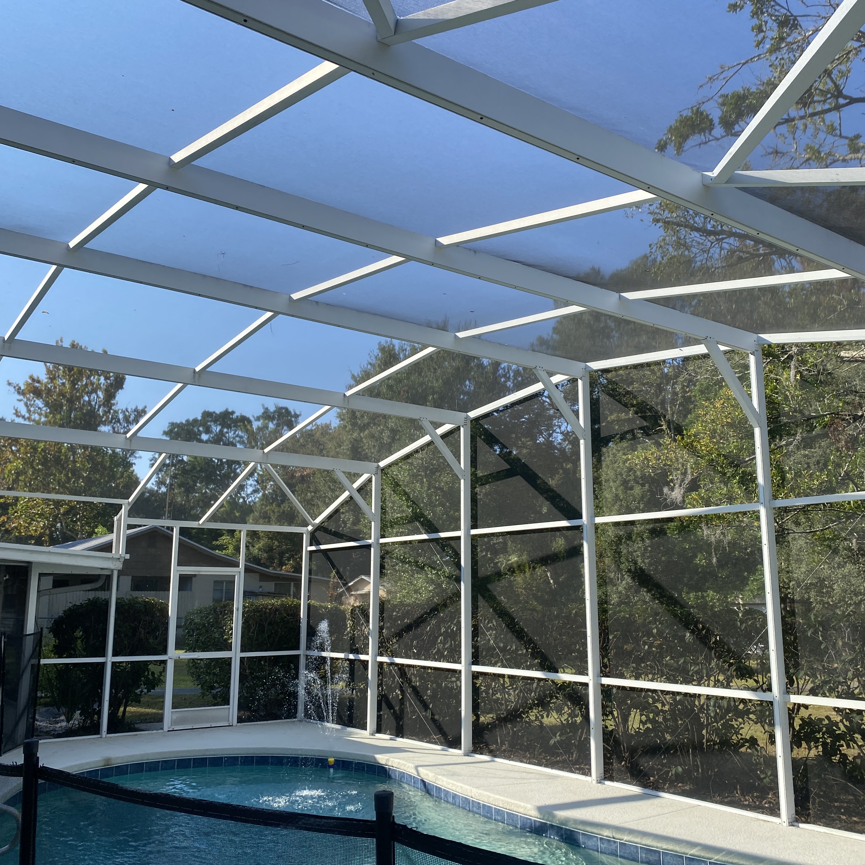 Pool enclosure screening — example for pool, patio, porch and lanai screen repair service in Tangerine, FL