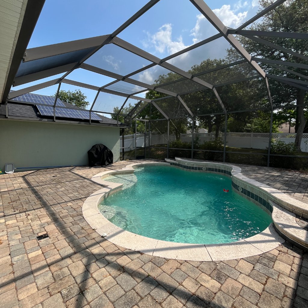 Pool screen enclosure panel replacement completed job