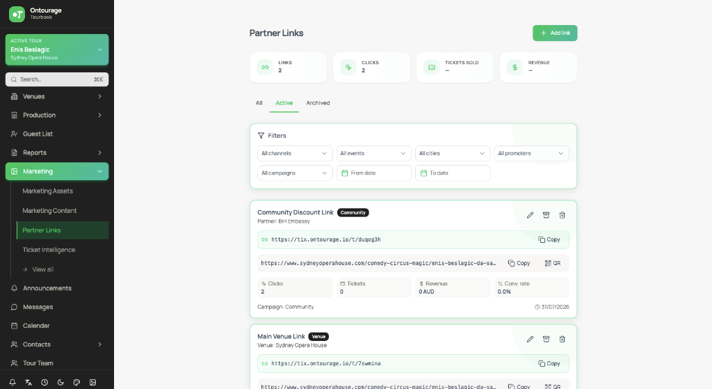 Partner Link Management