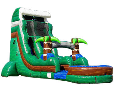 Green Brown Tropical Slide