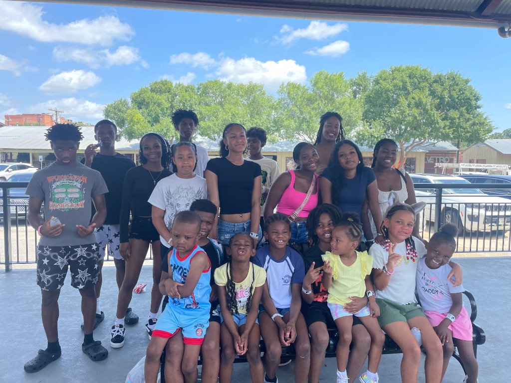 Kids at community event
