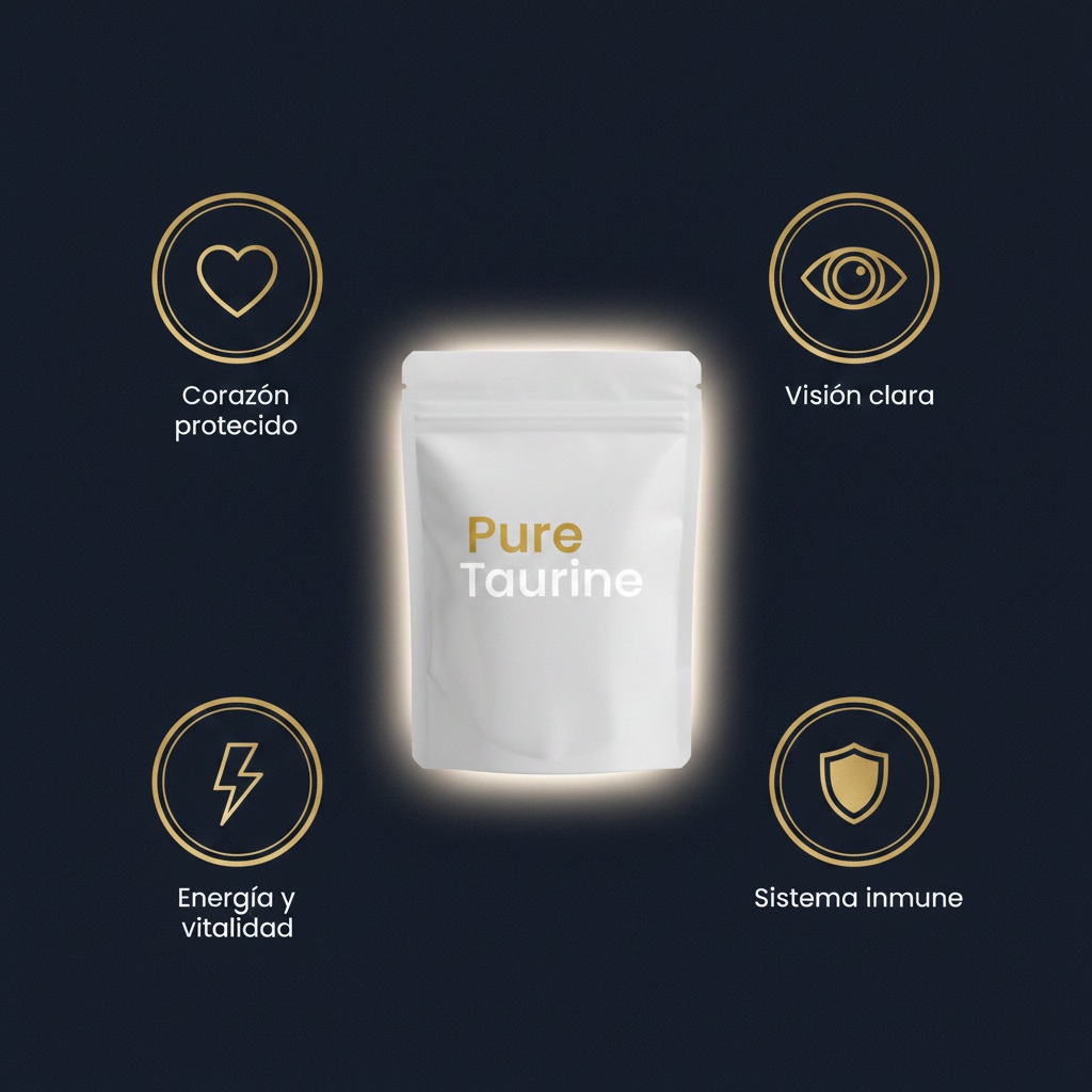 Beneficios del Pure Taurine — Corazón, visión, energía e inmunidad