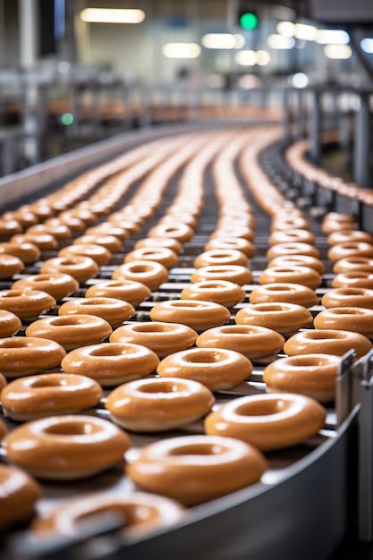 Donut glazing line