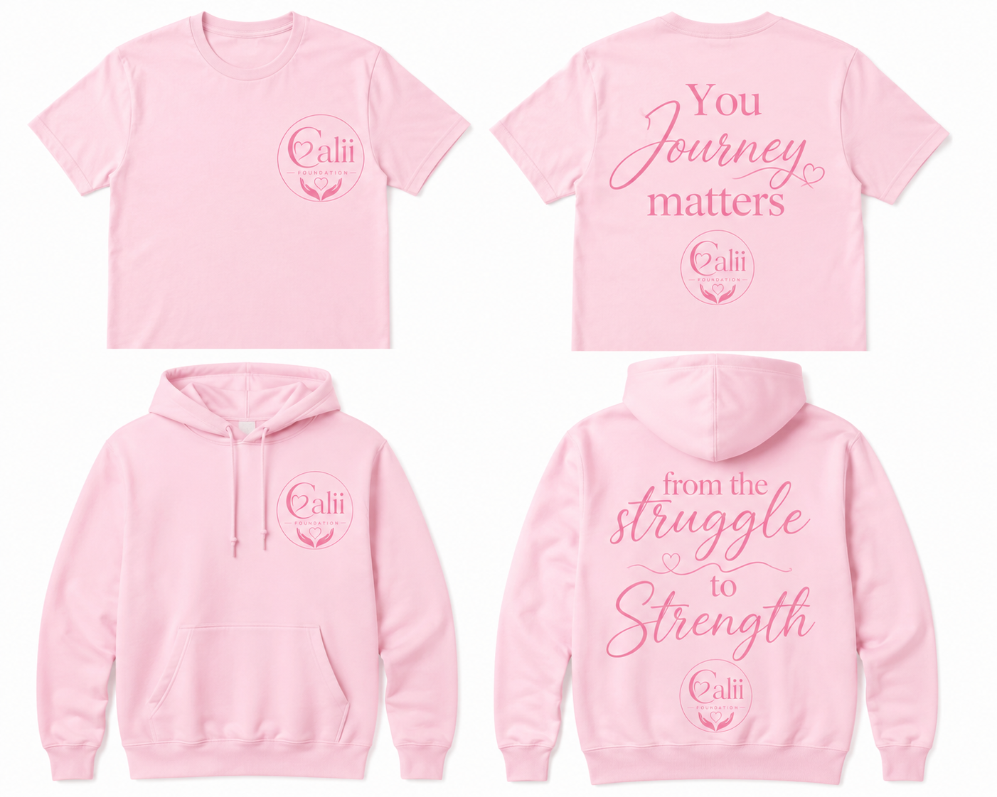 Foundation Tee & Hoodie — Pink