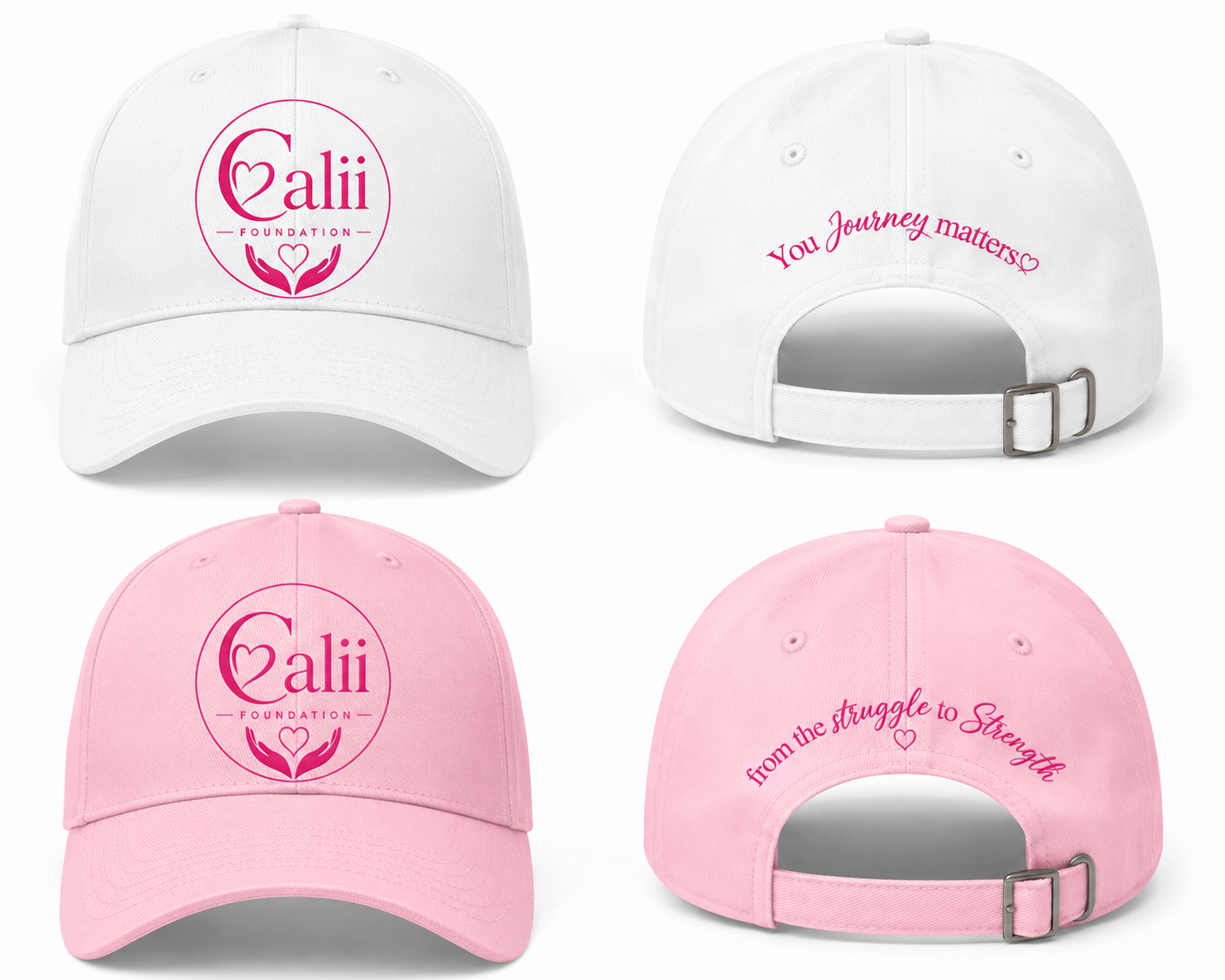 White / Pink hat