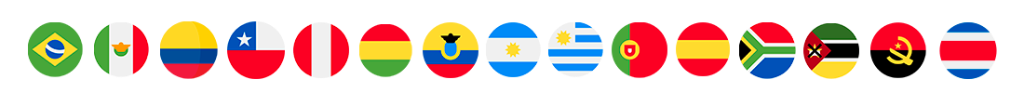Países atendidos pela USA Brazil School